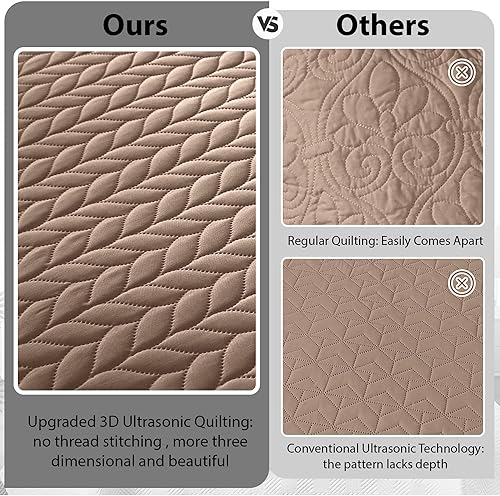 Vista 4 de IR Imperial Rooms - 10 juegos de colcha tamaño individual (68 x 86 pulgadas), para hoteles, habitaciones de huéspedes, colchas ligeras reversibles