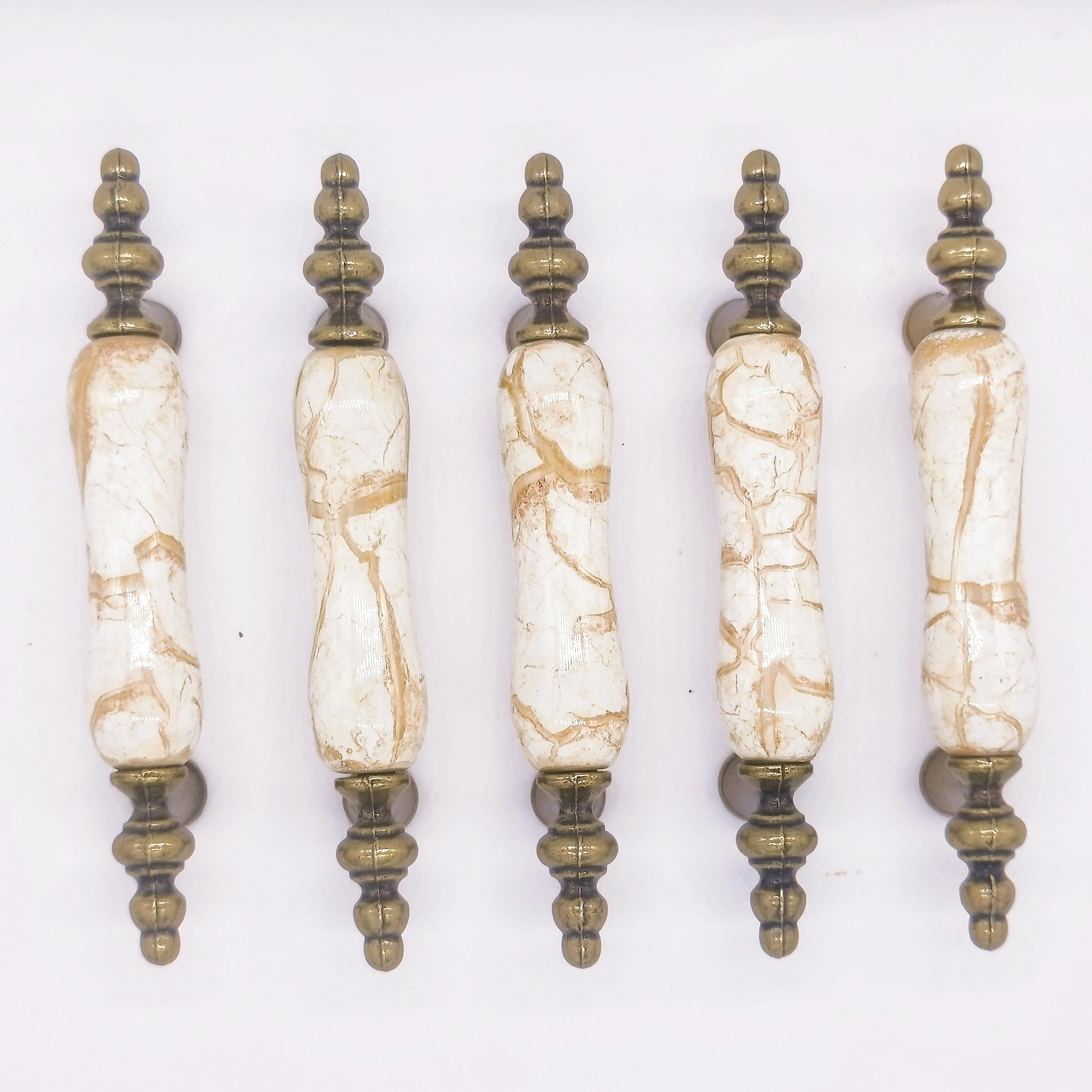 3 inch Furniture Cabinet Pull Handle Kitchen Ceramic Pull Knobs 10PACK -Antique