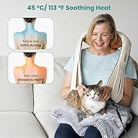 Vista 4 de Nekteck - Masajeador de cuello para alivio del dolor de tejido profundo, masajeador Shiatsu de espalda con calefacción elegible para FSA, almohada