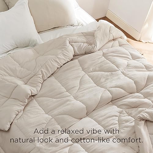 Miniatura 6 de Bedsure Edredón King - Edredón tamaño King para todas las estaciones, alternativa de plumón ultrasuave e inserto de edredón prelavado con 4 pestañas