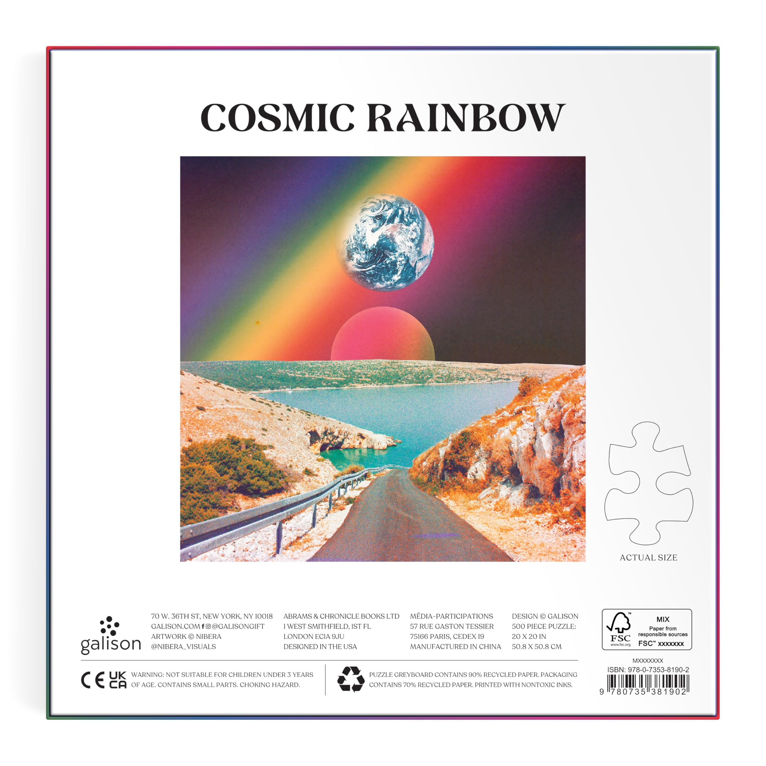 Puzzle Adultos Libro Cosmic Rainbow 500pc Puzzle - Galison | Envío Gratis  Puzzle Galison