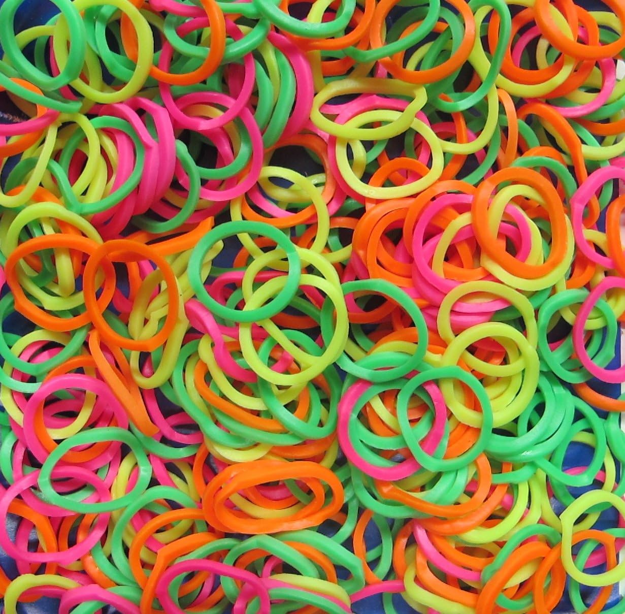 300 Refill Bands & S-Clips, Neon, Tie Dye, GLOW In The DARK