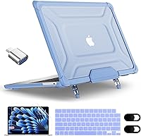 Vista 17 de Funda MEEgoodo para MacBook Air de 15 pulgadas 2025 2024 2023, Funda Compatible con Modelo (A3241/A3114/A2941) con Chip M4/M3/M2, Carcasa Rígida