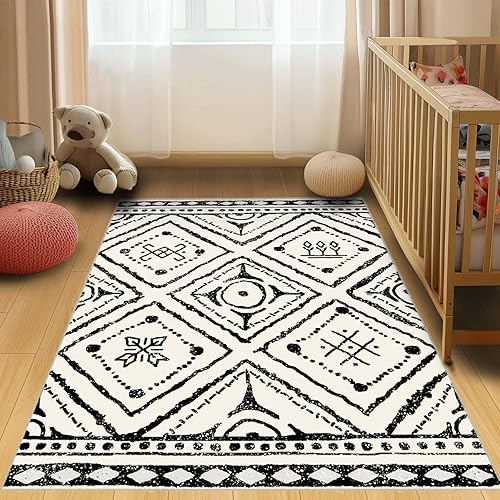 Miniatura 26 de Alfombras lavables de 5 x 7 pies para sala de estar, alfombras para dormitorio, alfombras grandes, alfombras de lana sintética ultra suave, alfombra