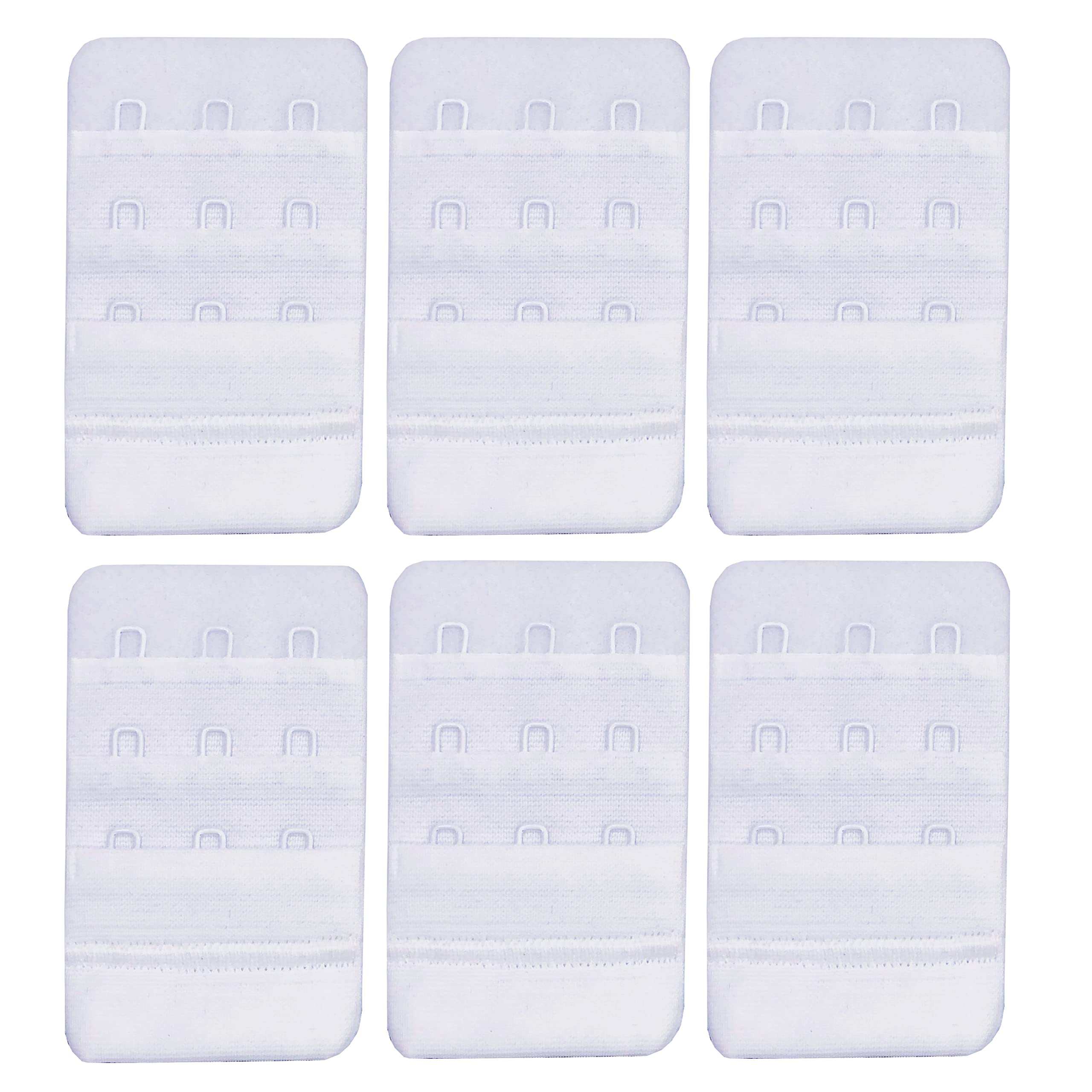 Women's 3 Hook Bra Extender, 3 Hook 3 Eye For Women, Save Your Bra Increase Band Length (Pack Of 6) (White)-image-47