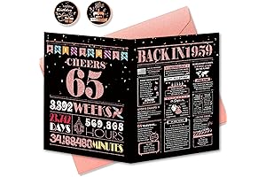 Exquisite 65th Birthday Card: A Nostalgic Journey Back to 1959