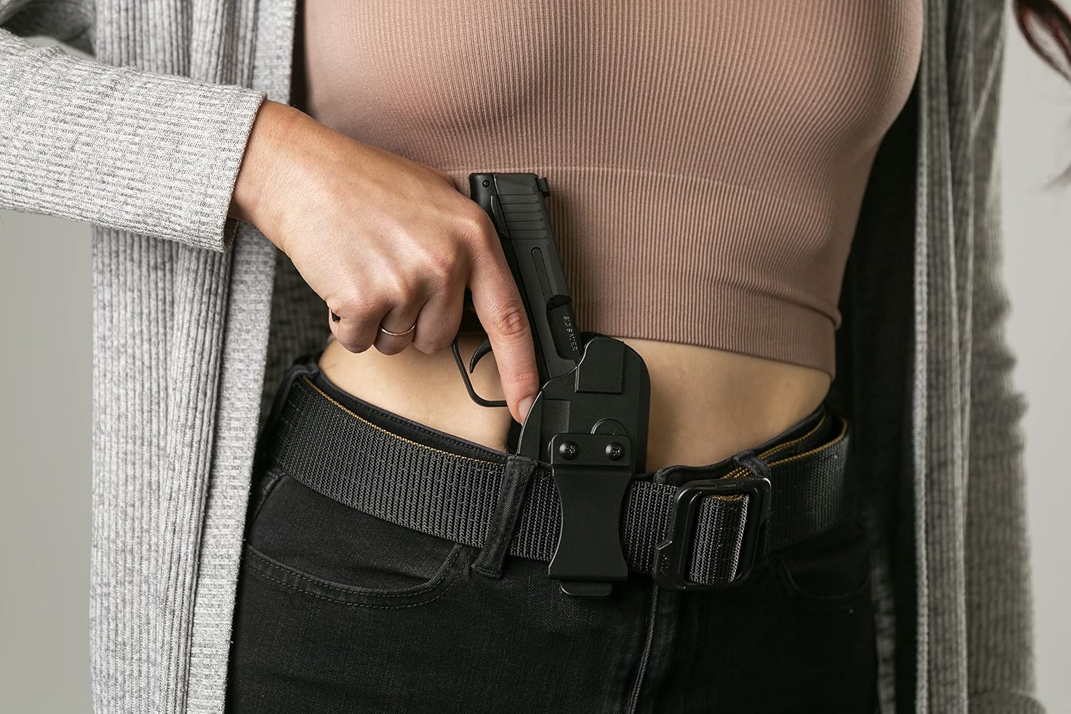Ambidextrous Polymer Holster for Glock 19/23/32, Three Carry Options in One Package - IWB, OWB & Tuckable IWB. Fits Glock 19/23/32 (no Light/Laser)