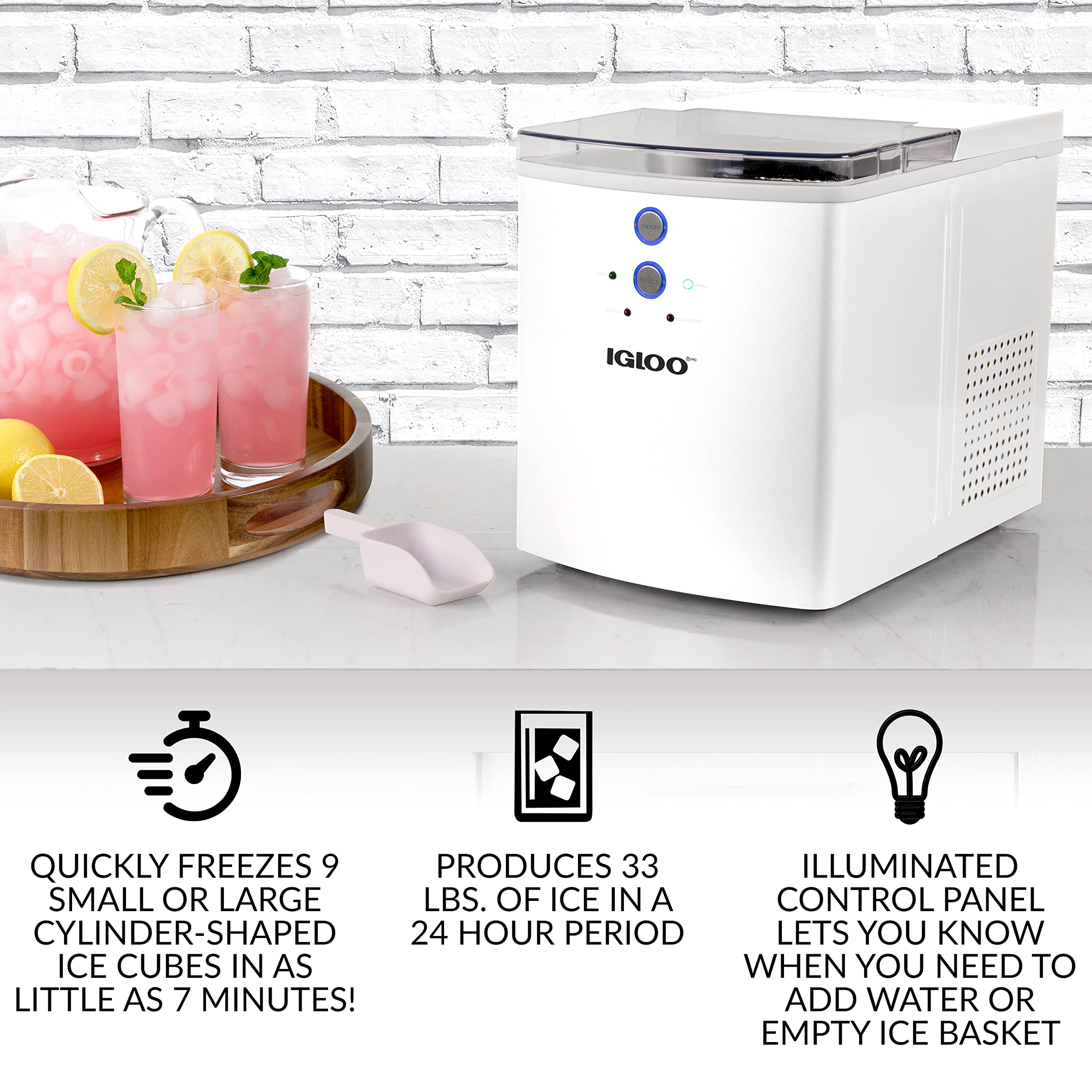 Igloo 33Pound Automatic Portable Countertop Ice Maker