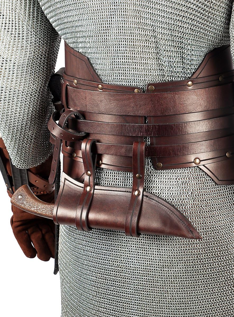 Andracor - Handgefertigte Messerscheide für Larp-Messer aus echtem Leder - LARP Mittelalter Wikinger & Cosplay