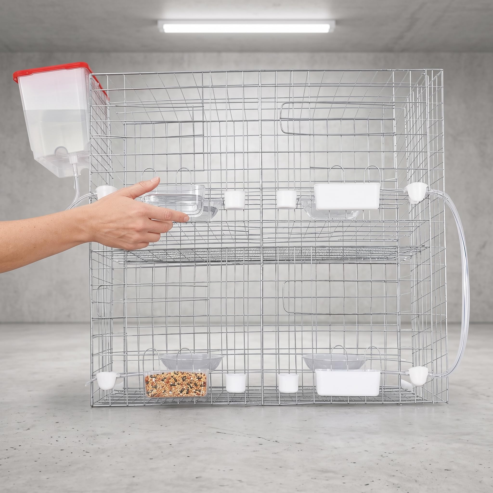 Jaula para Palomas Metal, Cría Automática con Accesorios Completos para Palomas