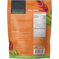 Vista 3 de Viva Naturals Quinoa orgánica, 4 libras – Grano entero prelavado, proteína vegetal, USDA orgánico, sin gluten, sin OMG, vegano, sustituto de arroz