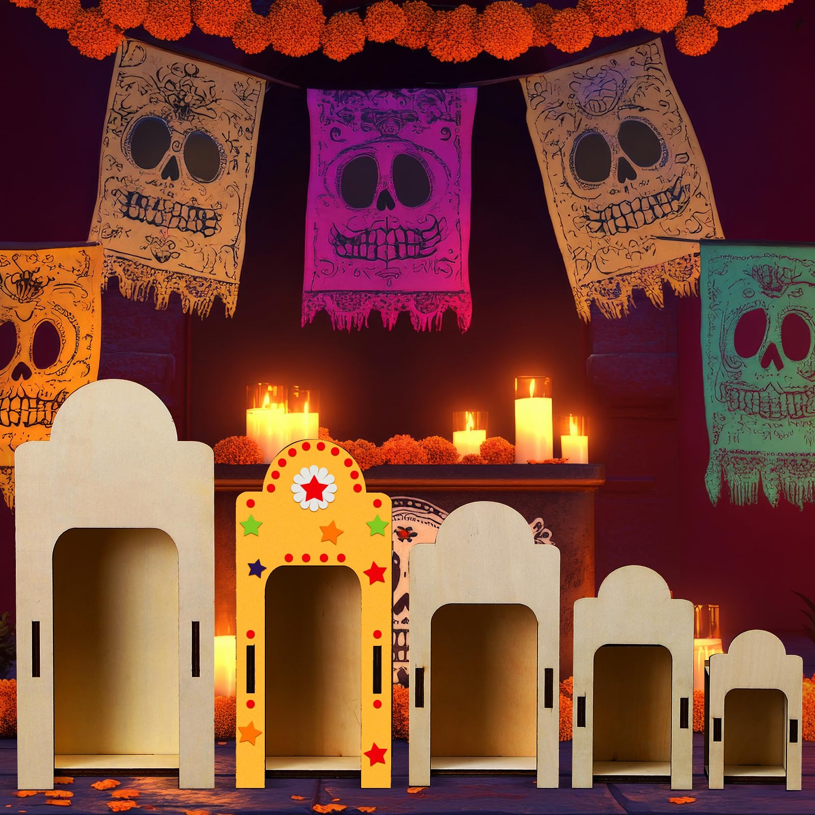 Jour des morts Autel Ofrenda : honorez la mémoire de vos ancêtres avec 5 cadres souvenirs