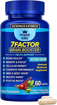 Brain Supplements for Memory & Focus - Nootropic Brain Health - Cognitive Performance, Clarity, Energy, Mental Vigor, Shilajit - Alpha Choline, Lions Mane, Bacopa, 18 Premium Ingredients