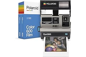 Polaroid Originals Sun 600 LMS Silver Film Camera and 600 Color Double Pack Film