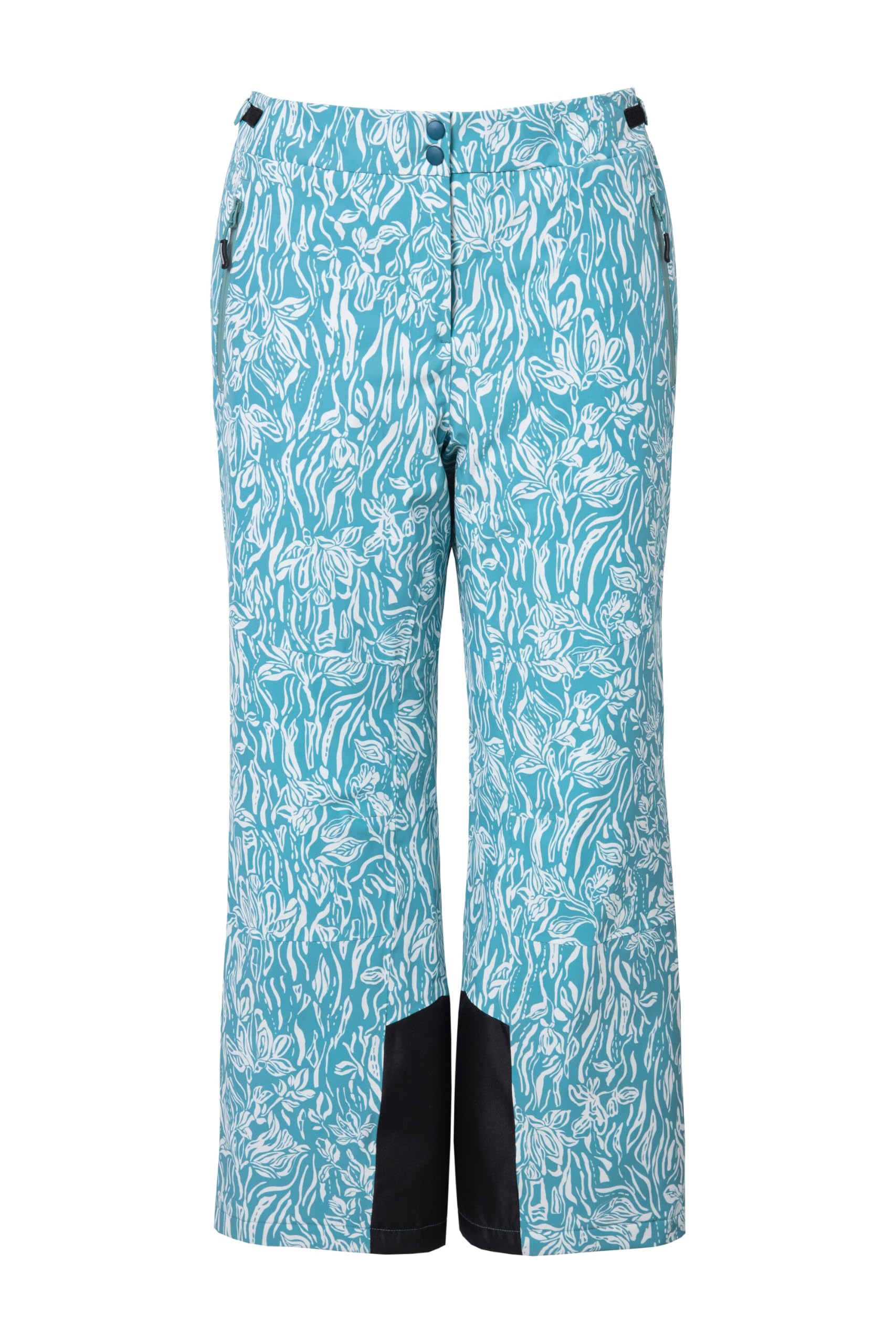 Ulla Popken Damen große Größen Übergrößen Plus Size Skihose, wasserdicht, Klettriegel, Formknie, recycelt 832589