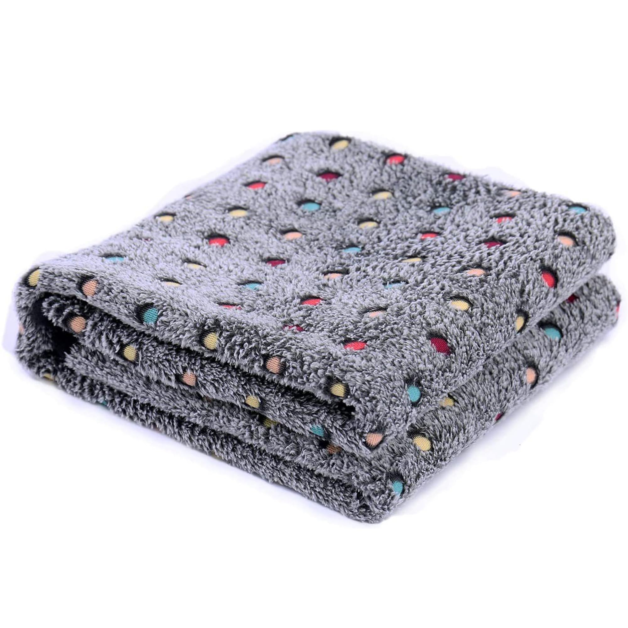XXIUDEE 2 Pack Dog Blankets Pet Throws, Machine Washable Puppy Blankets, Flannel Sleeping Cats Mats, Sofa Bed Cover Protectors, Ideal for Small Medium Dogs & Cats (Grey,120 * 100cm)