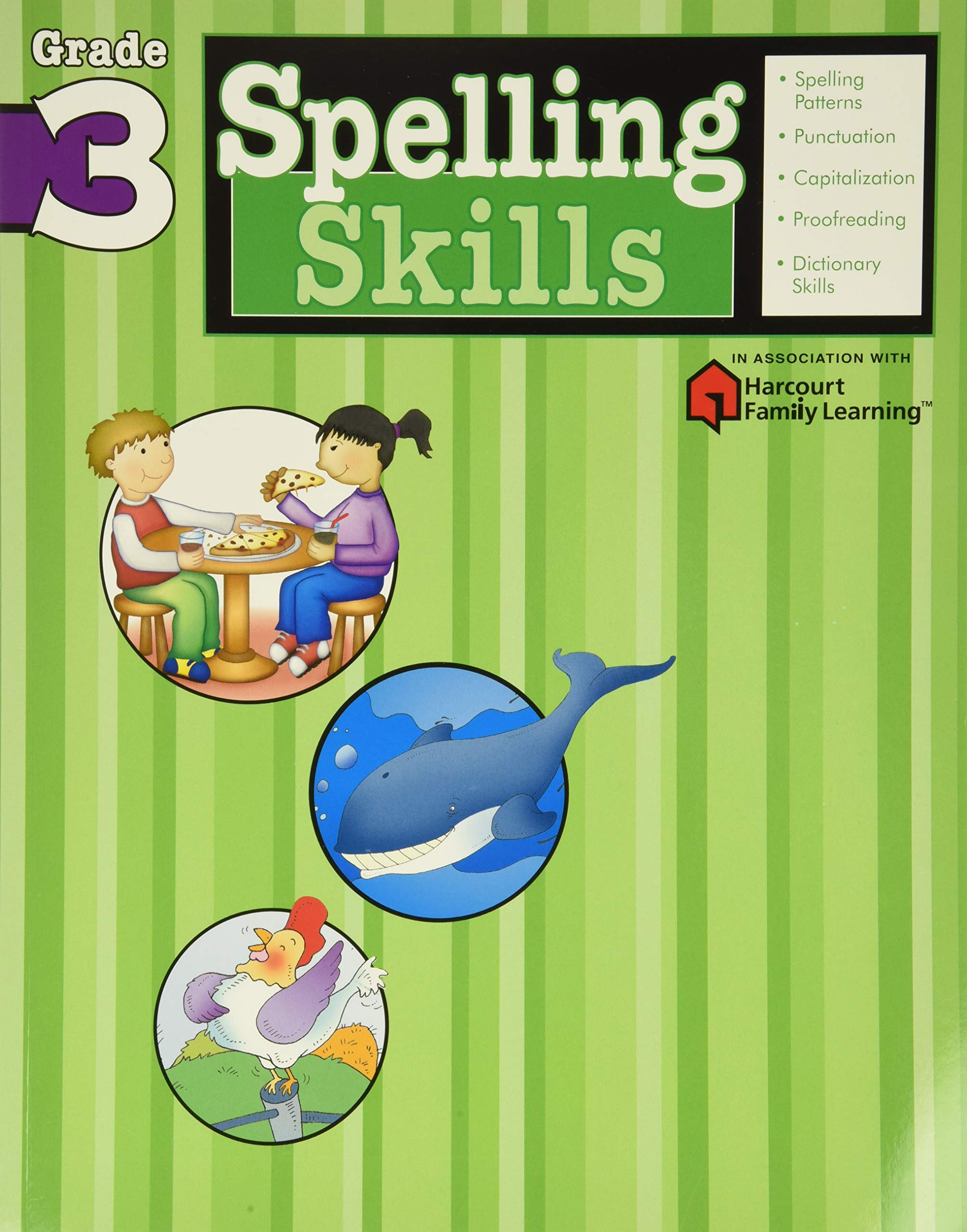 Spelling Skills: Grade 3 (Flash Kids Harcourt Family Learning)