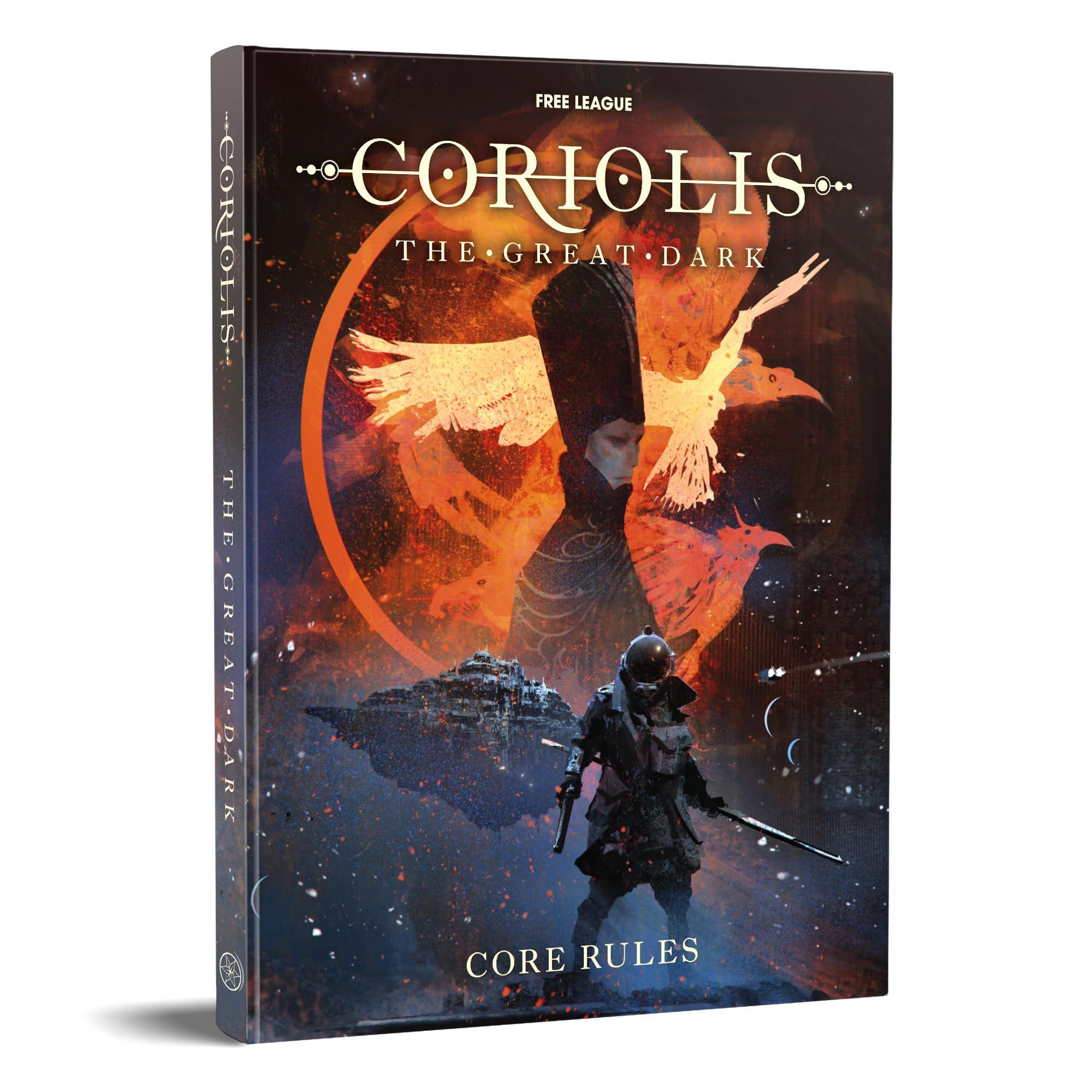 Free League Coriolis The Great Dark Core - Libro de reglas de ciencia ficción con exploración cósmica