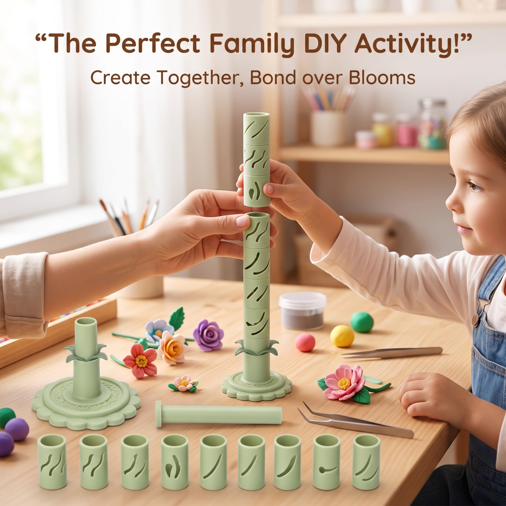 Modularer Clay Bloom Maker, 3D-gedruckter Polymer Clay Flower Maker
