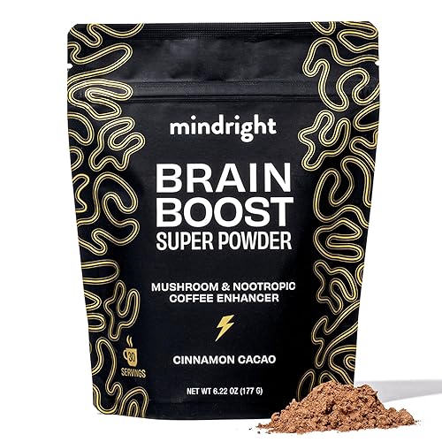 mindright Brain Boost Mushroom Coffee Enhancer - Superfood Blend w/Mushroom
