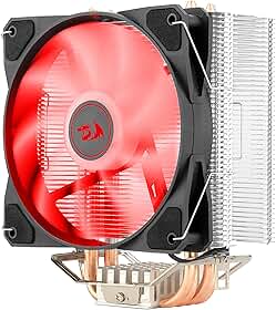 Aircooler Redragon Tyr Preto com LED Vermelho Fan de 120mm CC-9104R