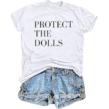 Women Pride Shirt LGBTQ Tshirt Protect the Dolls Letter Print Tees Casual Pride Month Trans Rights Short Sleeve Tops