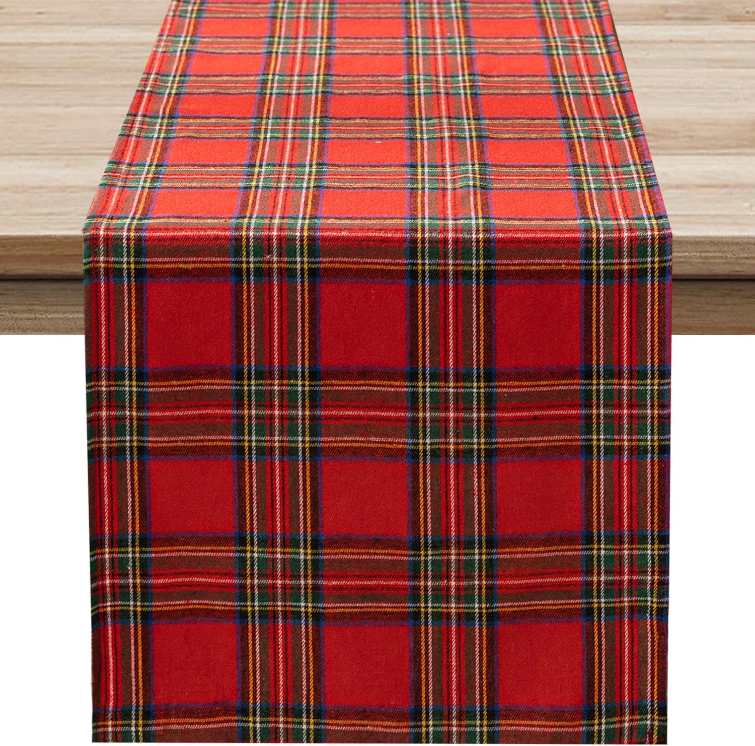 Softalker Christmas Checkered Tartan Table Runner - Red Buffalo Plaid Xmas Stain Resistant Washable Table Decoration for Dining/Parties/Holiday Decor, 13 x 90 Inch Red Plaid 13 x 90" | Table Runner
