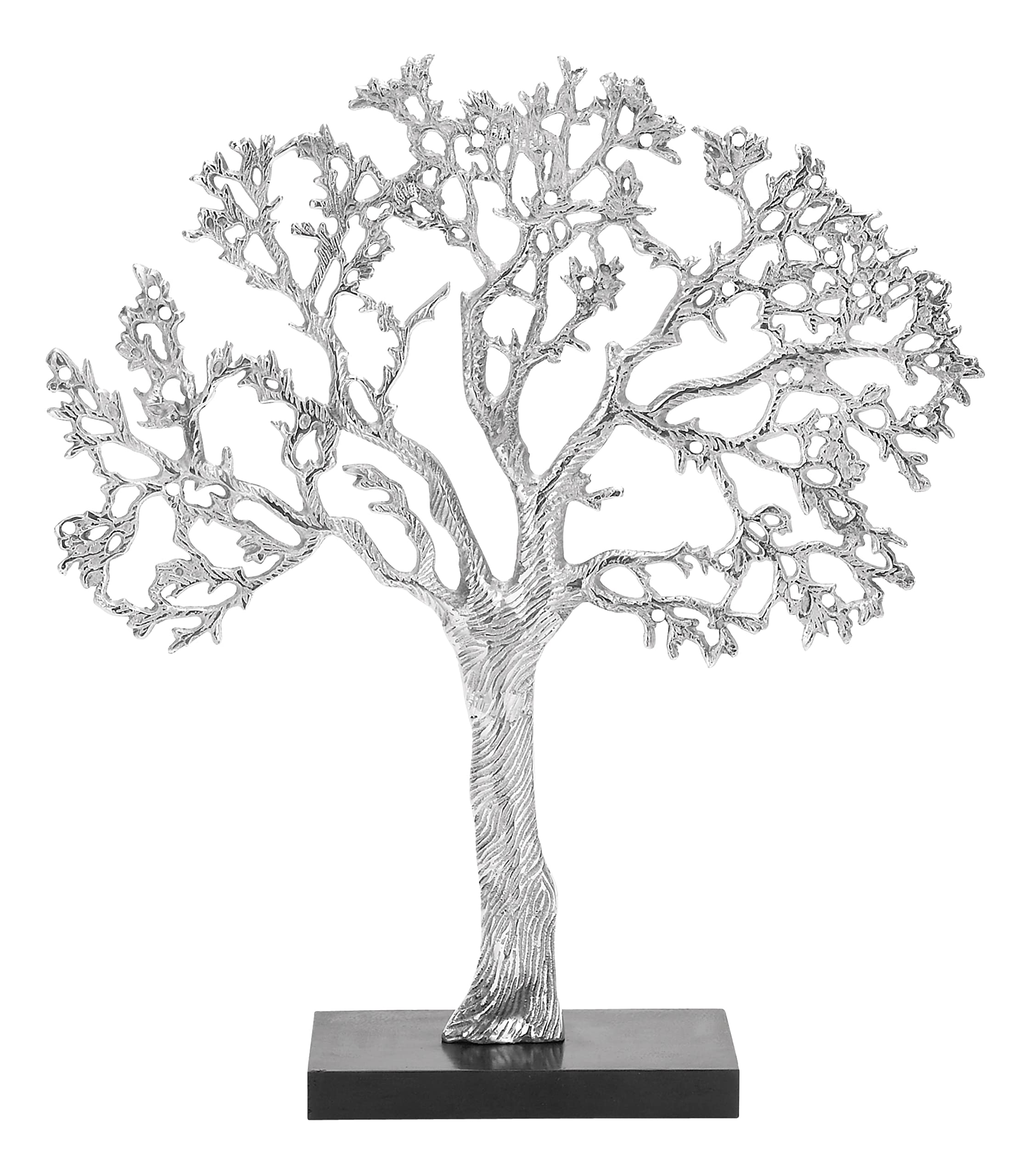 Deco 79 Aluminum Tree Sculpture, 17" x 4" x 19", Silver