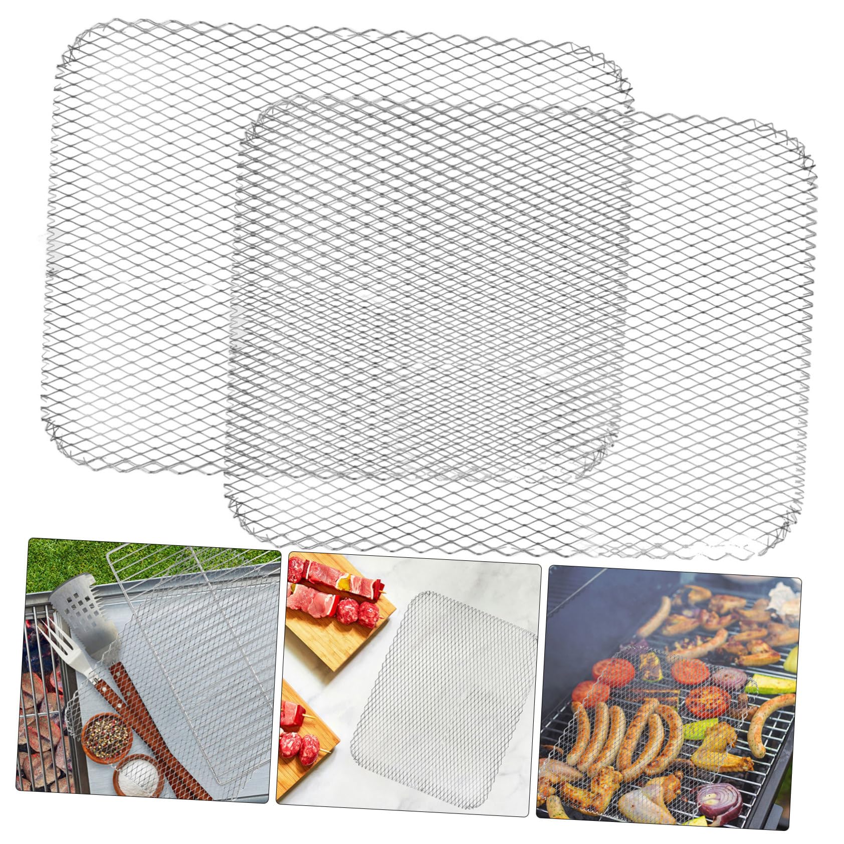 10piezas Revestimientos Desechables De Aluminio Para Parrilla Desechable Rejillas Antiadherentes Para Barbacoa