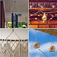 Vista 7 de 10 ganchos Q-Hanger de 3 pulgadas con hebilla de seguridad, ganchos de tornillo para tiras de luces al aire libre, ganchos de techo para plantas