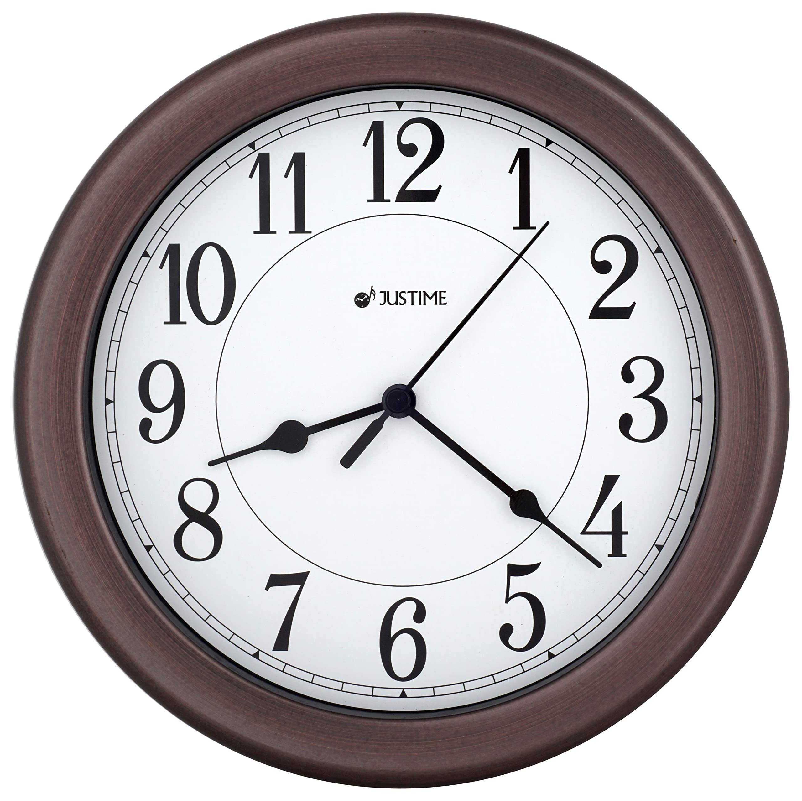 Reloj de pared resistente al agua de 8.5 pulgadas para baño, para decoración de pared, espacios pequeños, relojes de cocina, oficina, barco, RV, funciona con pilas, silencioso, sin tictac
