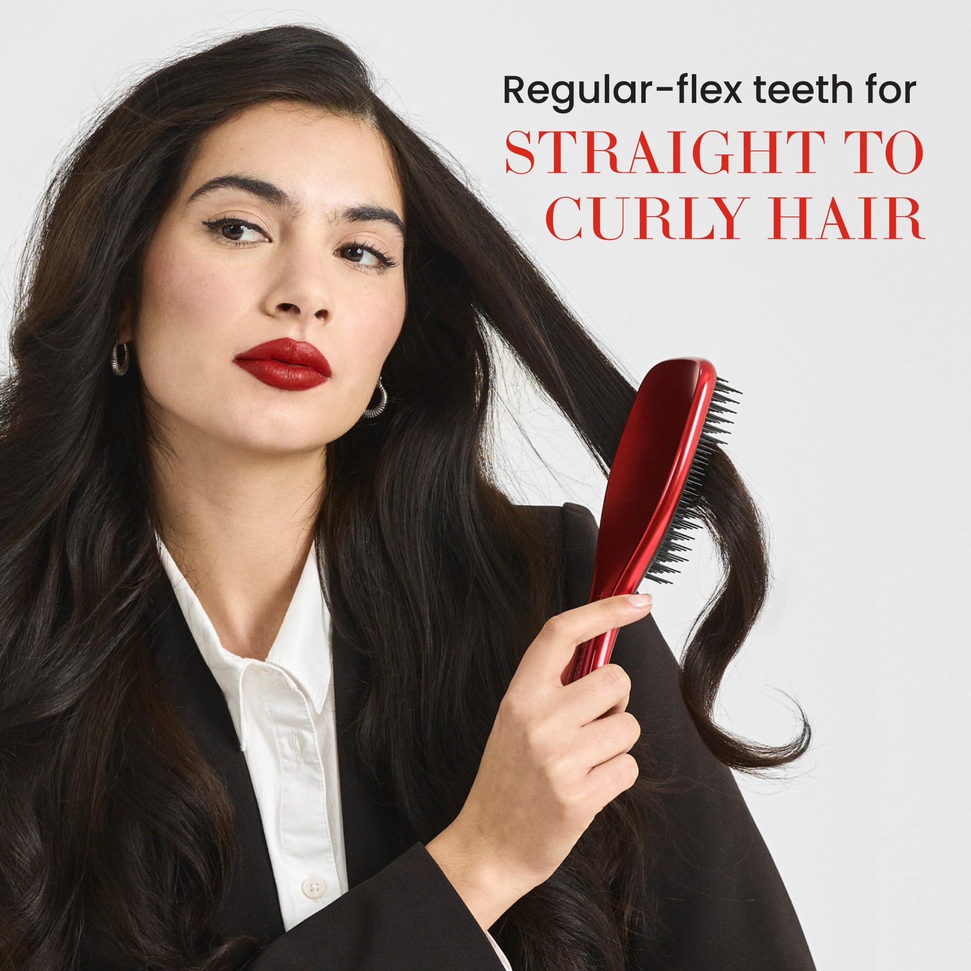 The Devil Wears Prada X Tangle Teezer Ultimate Detangler Brush for Wet & Dry Hair, Eliminates Knots & Reduces Breakage for Straight to Wavy Hair Types, Limited Edition Red Metallic - 3