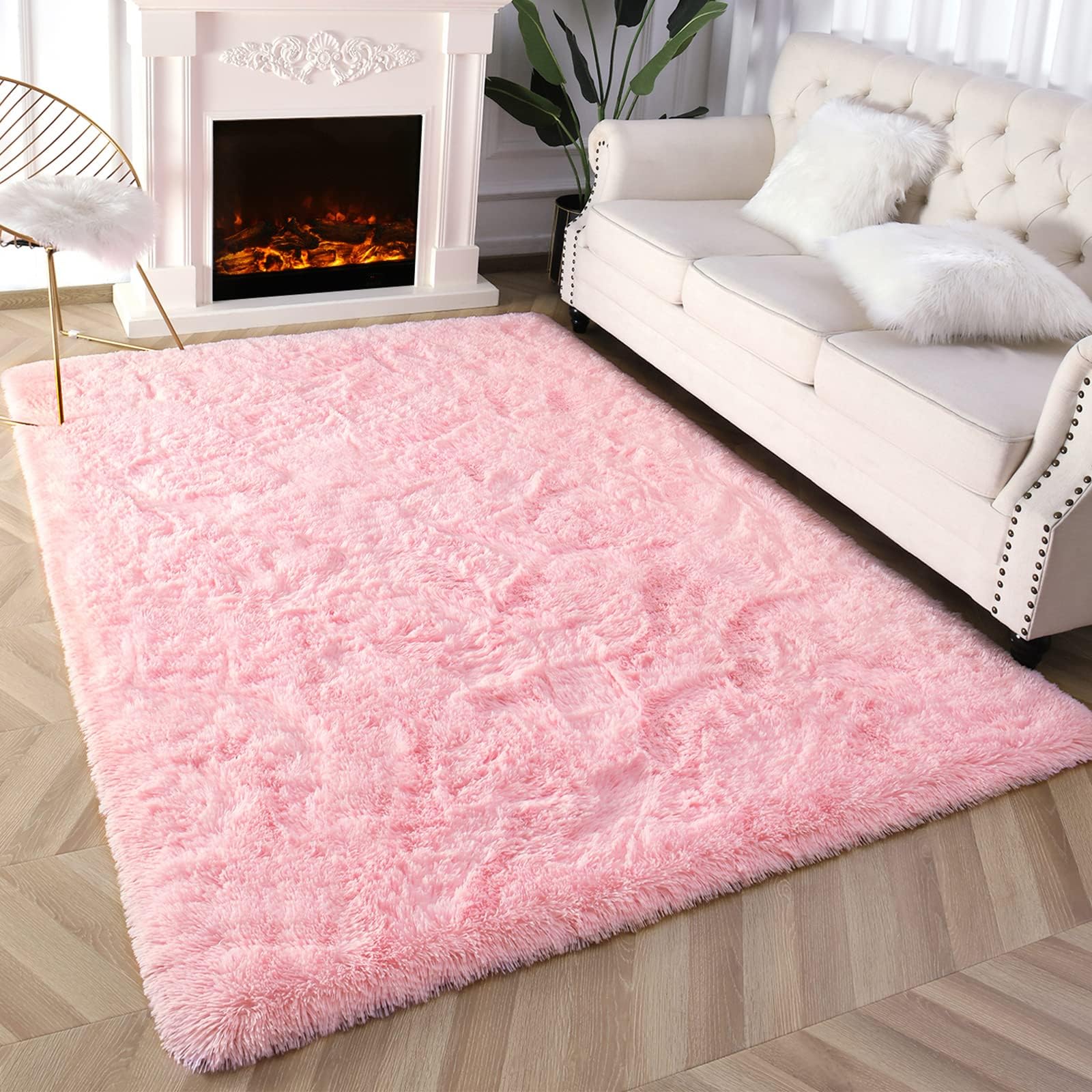 Pink Fluffy&Soft Area Rug