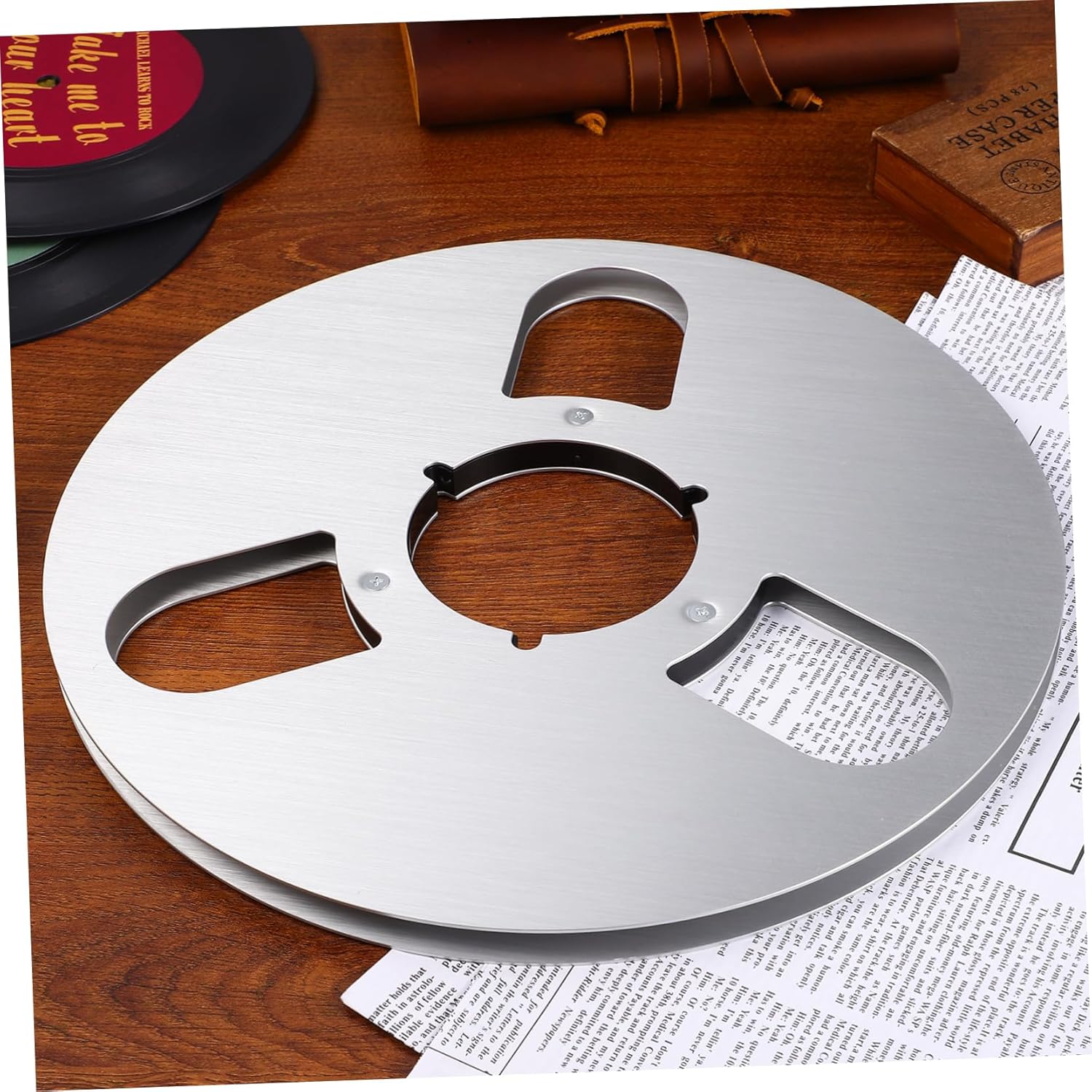 Tape Reel Aluminum Alloy Empty Spool Design Low Noise for Organizing Durable Accessory for Recording Equipment