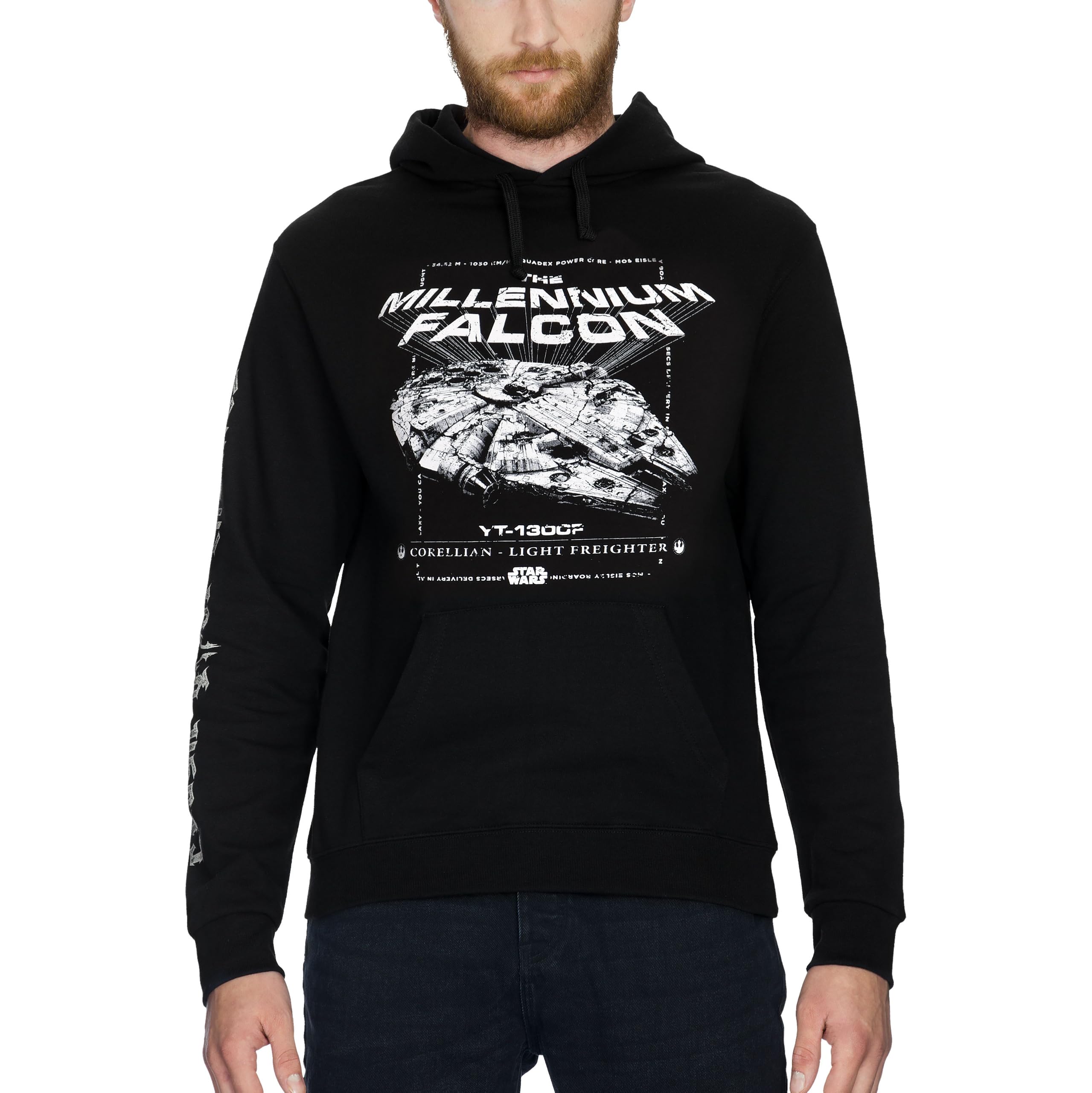 Elbenwald Mos Eisley Cafe Hoodie Frontprint dla fanów Star Wars Mężczyźni Kobiety Bawełna Czarny