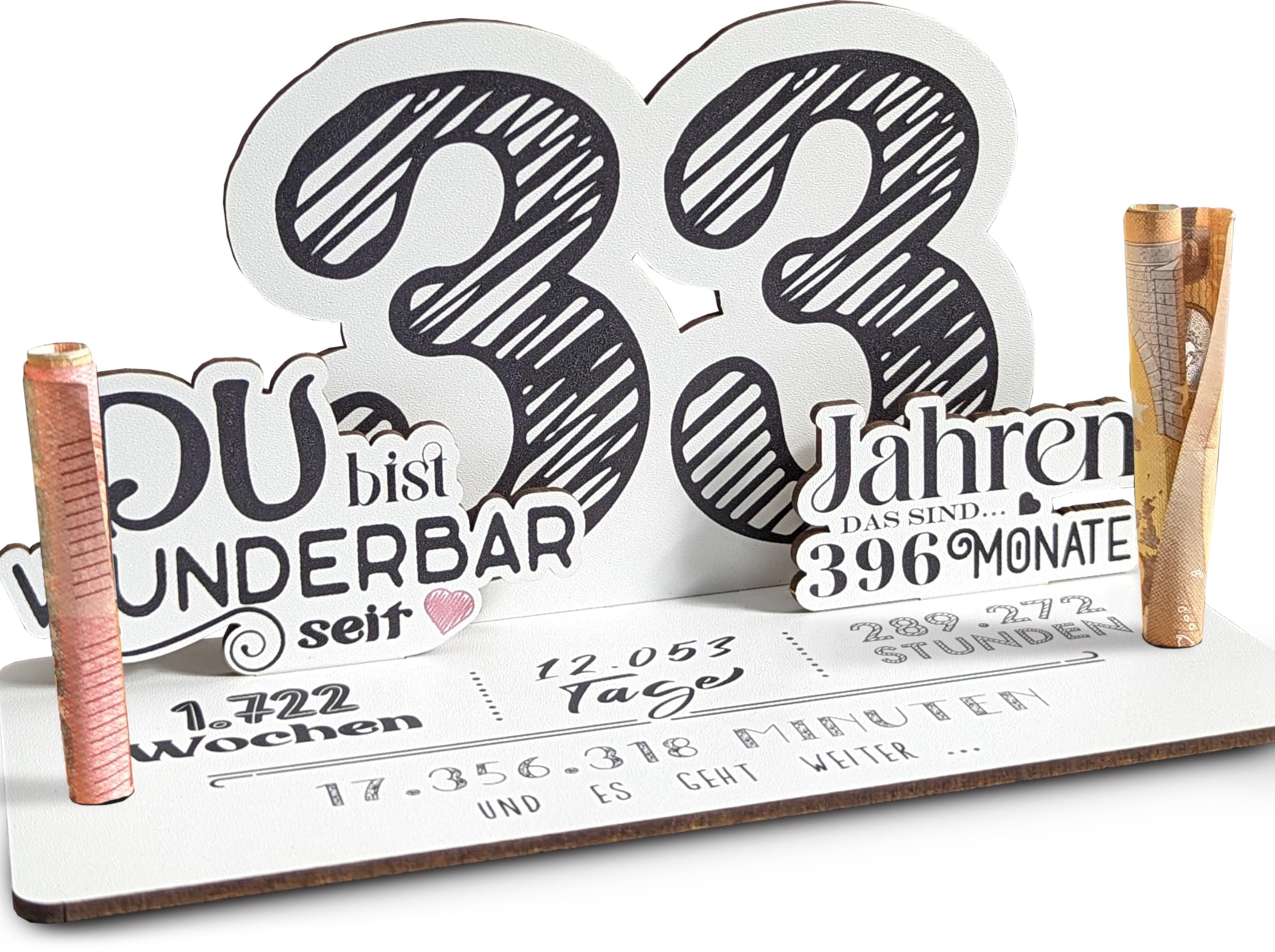 33rd Birthday Wooden Card