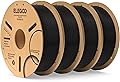 ELEGOO PLA Filament 1.75mm Black 4kg, 3D Printer Filament Dimensional Accuracy +/- 0.03mm Carton Spool 3D Printing Filament Suitable for Most FDM 3D Printers