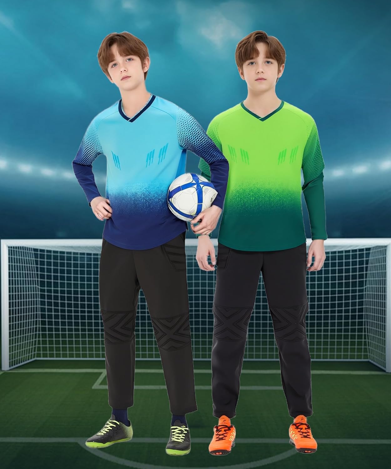 C2M Padded Goalie Pants Soccer Goalkeeper Pants with Protection Pads for Kids, Youth and Adults - Image 2