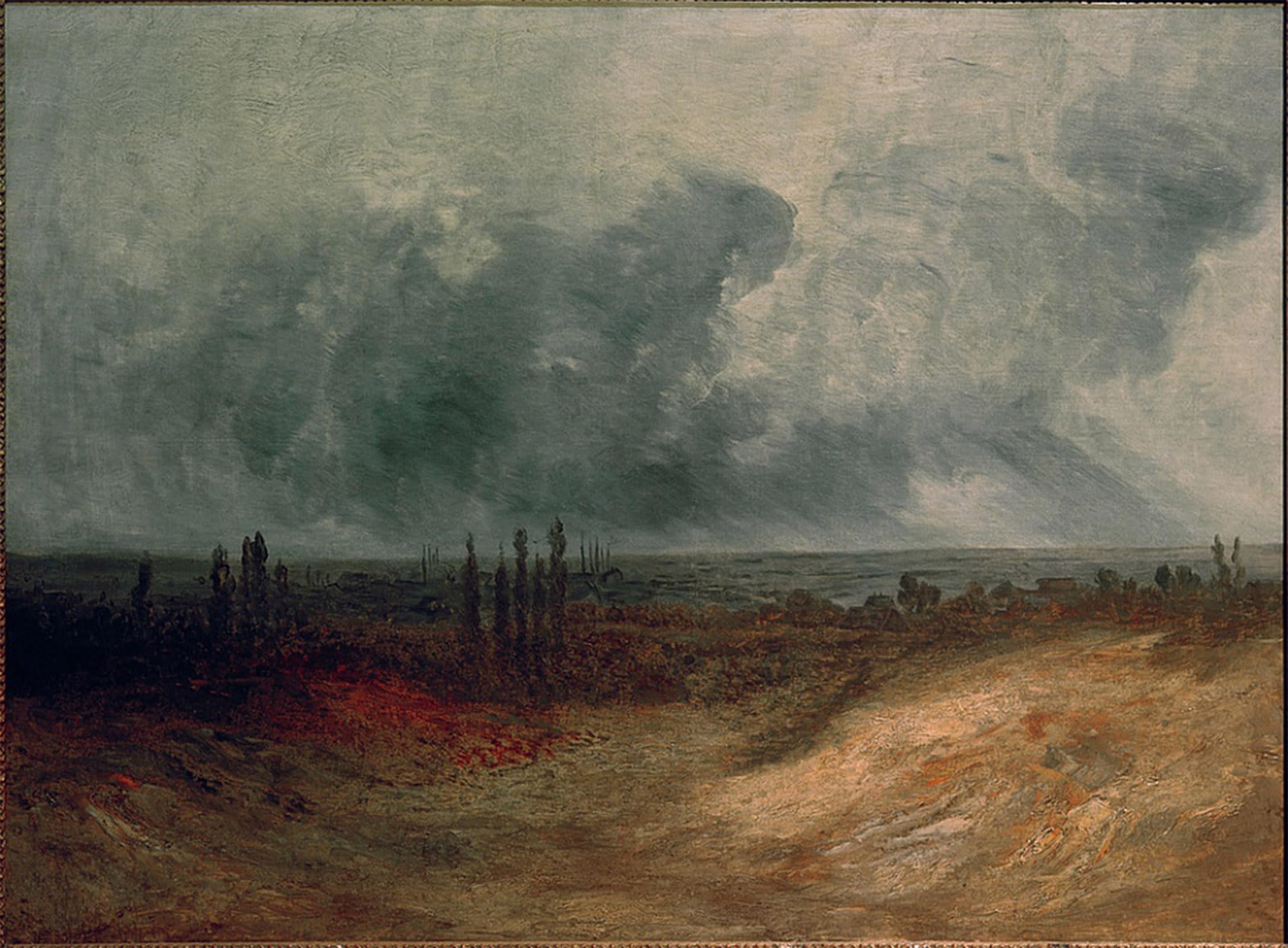 ARTXLXXBN Famous Painting Canvas Artwork Graffiti Print the Plain of Saint Denis by Georges Michel Portrait Canvas Image for Home Decor 60x90cm