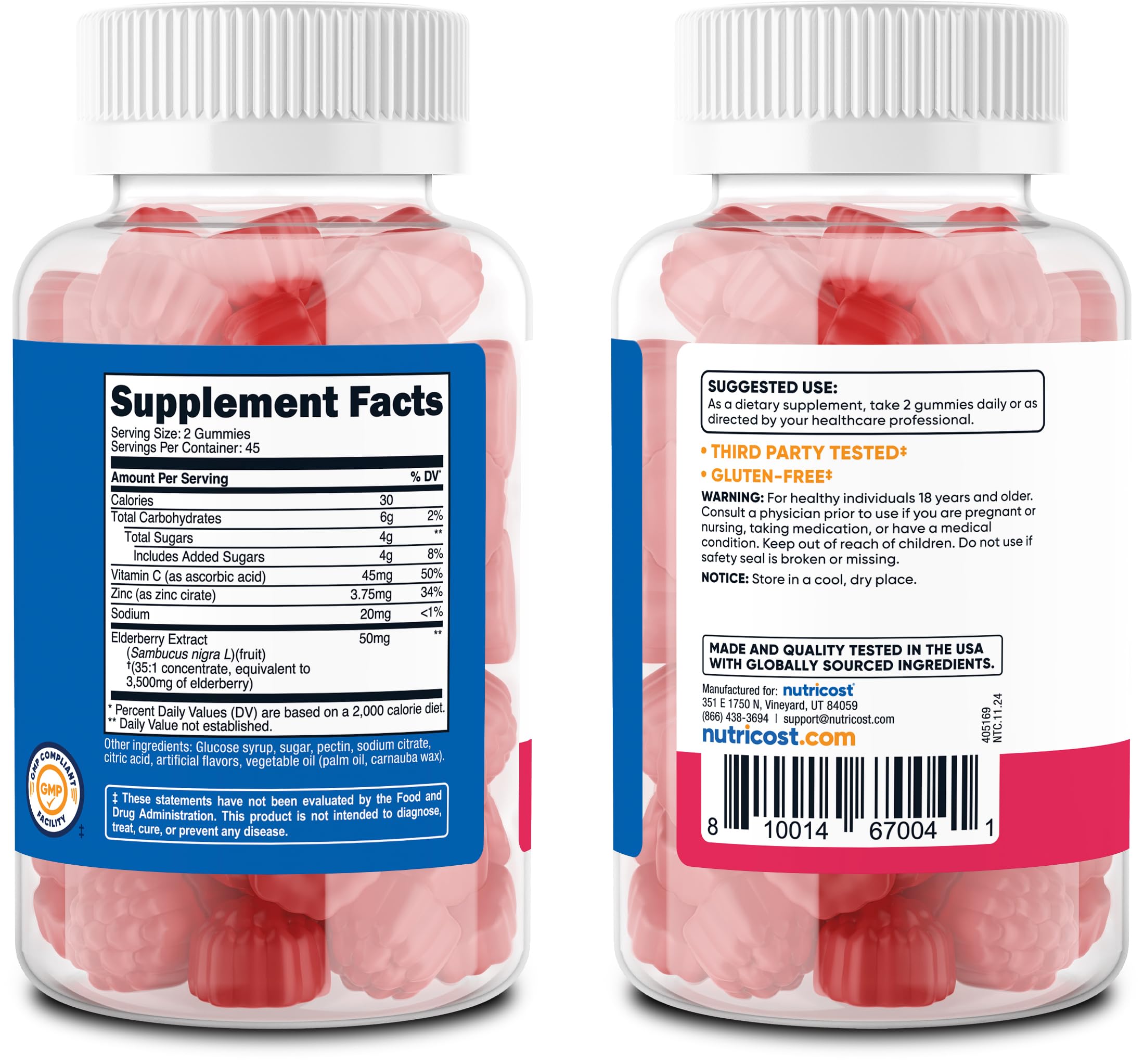 Nutricost Elderberry Extract Gummies 90 Gummies for 45 Servings Per Bottle — Amazon image 6