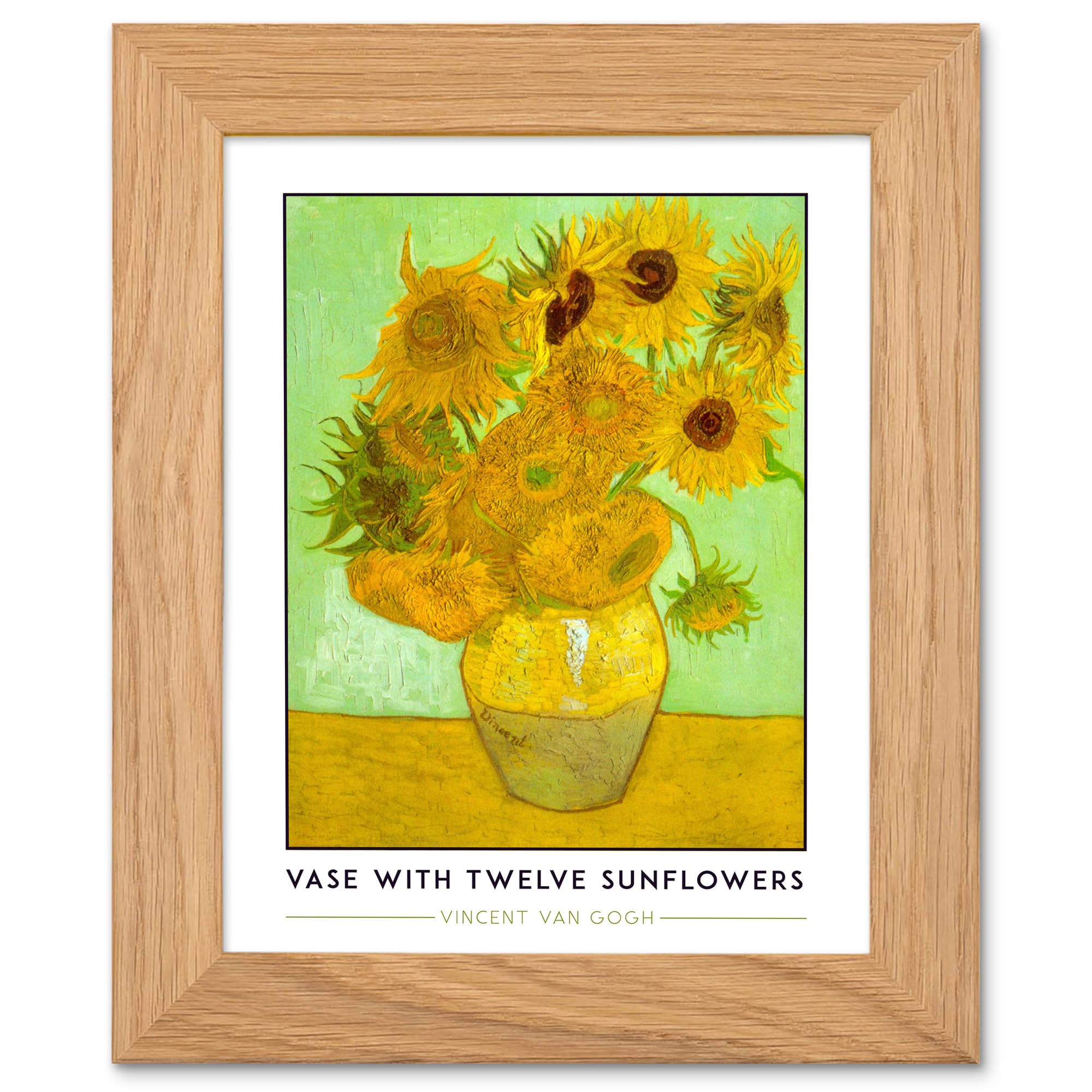 Artery8 Vincent van Gogh – Vase with Twelve Sunflowers | Oak Wood Framed Art Print