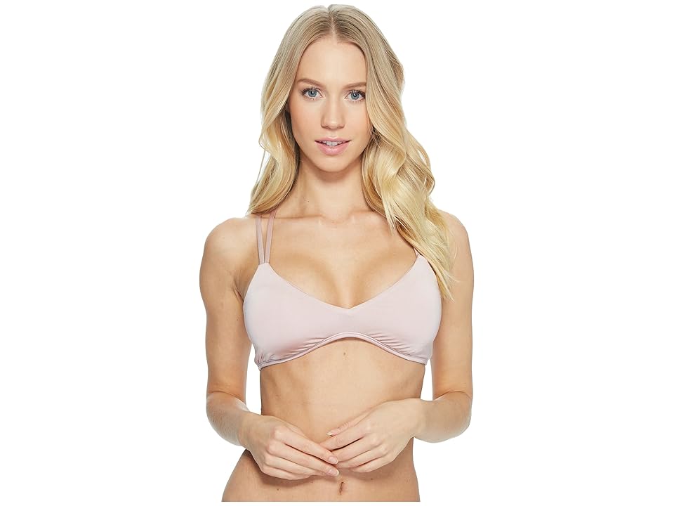 

THE BIKINI LAB Solid Strappy Bralette Bikini Top (Blush) Women's Swimwear