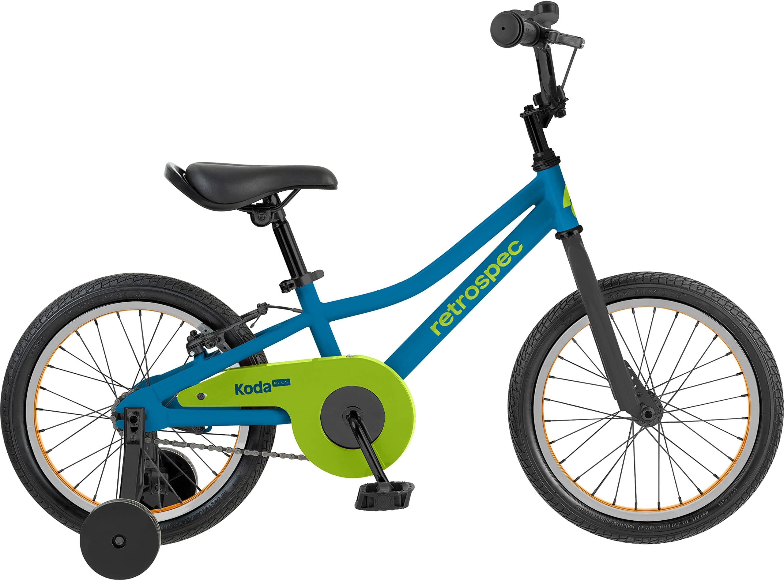 Retrospec Koda Plus キッズバイク 男の子 女の子 4-6歳 - 16インチ 子供用自転車 調節可能なシート&ハンドルバー 取り外し可能なトレーニングホイール フロントハンドブレーキ リアコースターブレーキ&安全ベル