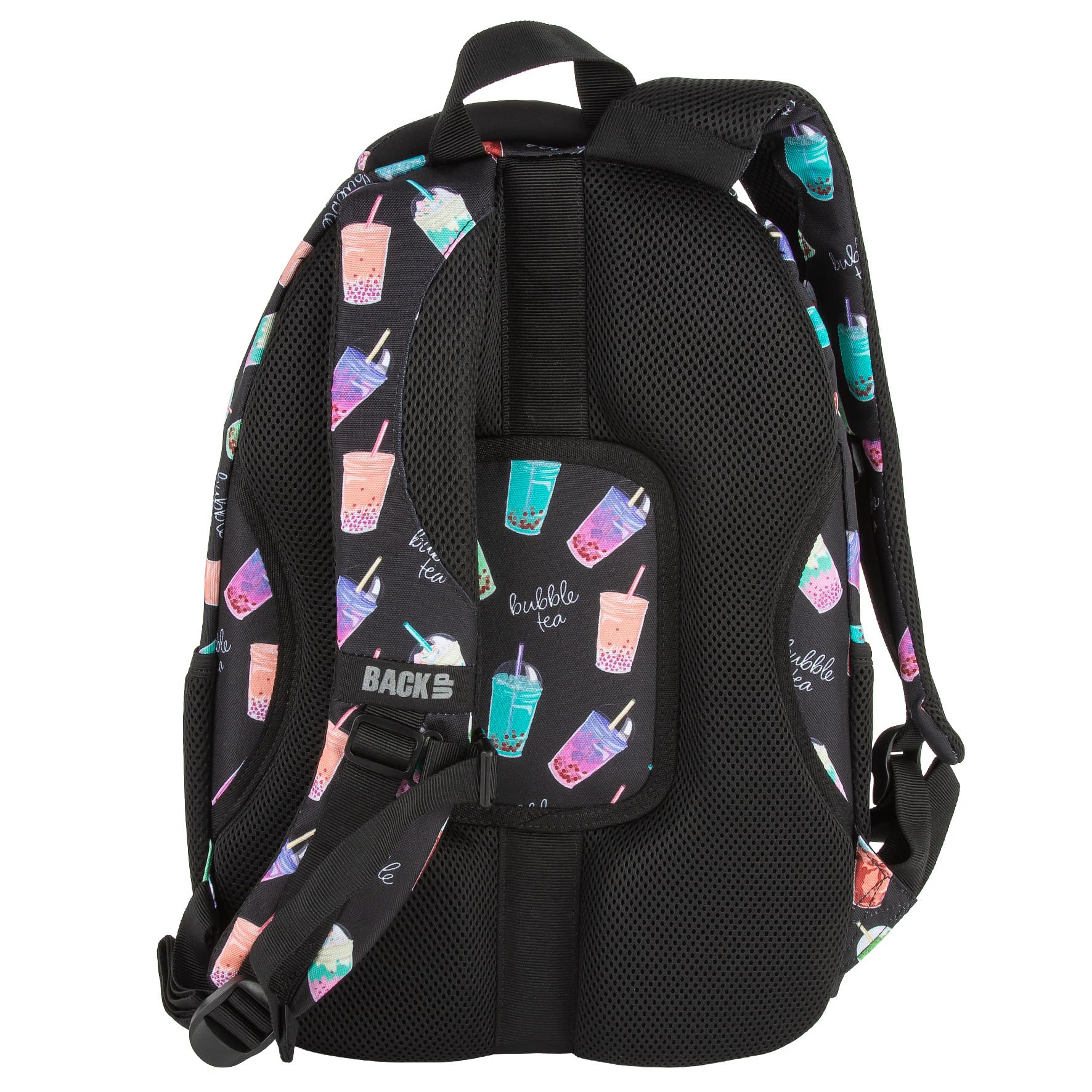 BACK UP Schulrucksack 26 Liter, 4 Fächer, Organizer, Boba Night