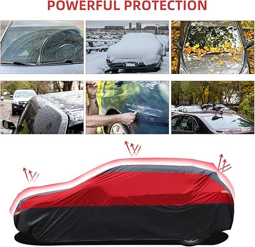 Miniatura 6 de Funda impermeable para automóvil SUV para todo tipo de clima, cubierta exterior completa, resistente al viento, para exteriores, protección contra