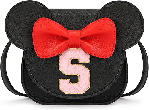 mibasies Toddler Purse Girl Gifts: Girls Birthday Gifts for 3-8 - Toys for Ages 2-4 Purse, Black, Letter S