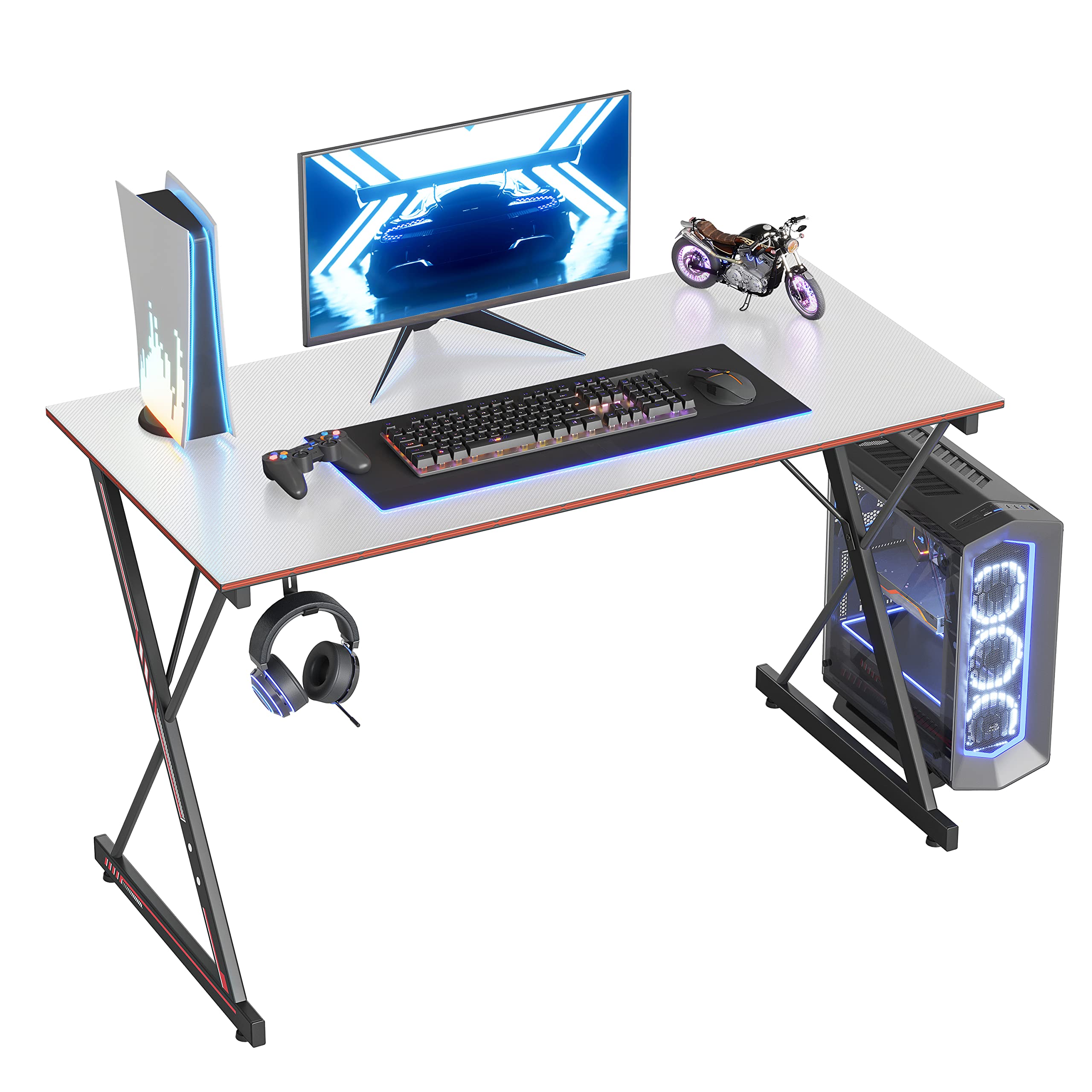 Amazon | DESINO ゲーミングデスク パソコンデスク 幅120cm*奥行50cm