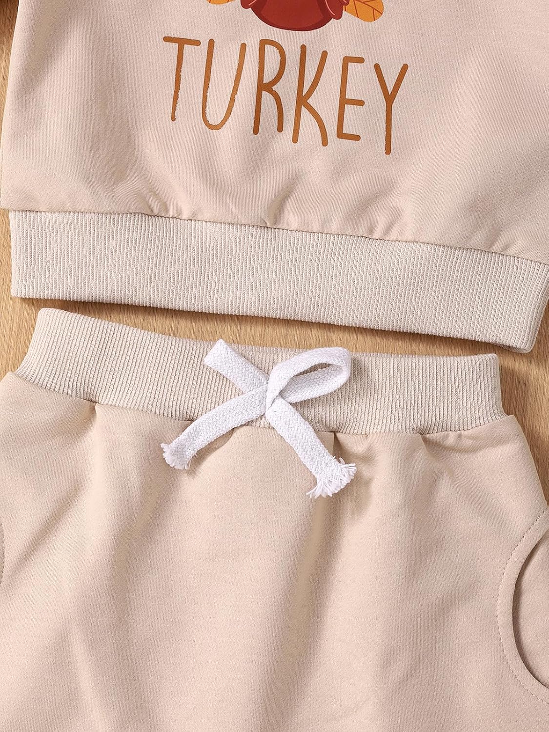 Toddler Baby Boy Thanksgiving Outfit Little Turkey Long Sleeve Sweatshirt Pants Set 2Pc Outfits - Image 6