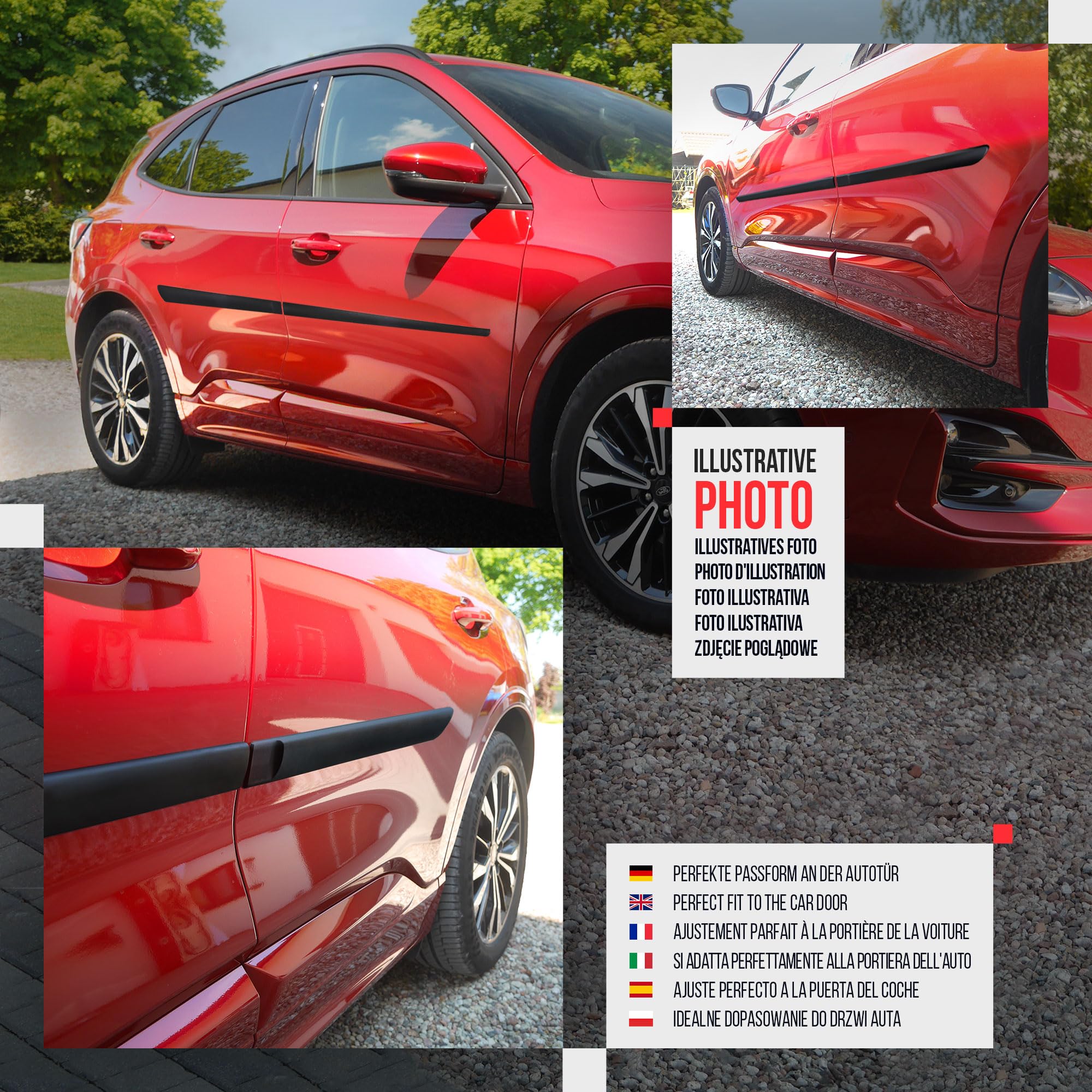 CHROMEMASTER | Modanature Laterali | Compatibile con Seat Torreco dal 2018 | Plastica Le Modanature Laterali Proteggono la Vernice Della Portiera Dell'auto da Graffi e Danni