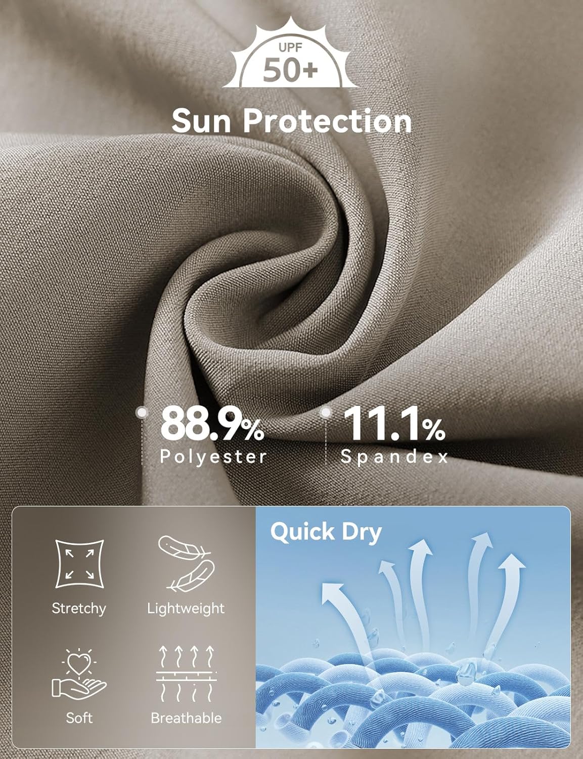 baleaf Women's Athletic Shorts 7 Inch Long Running Workout Hiking Shorts High Waisted Quick Dry Zipper Pockets UPF50+ - Image 5